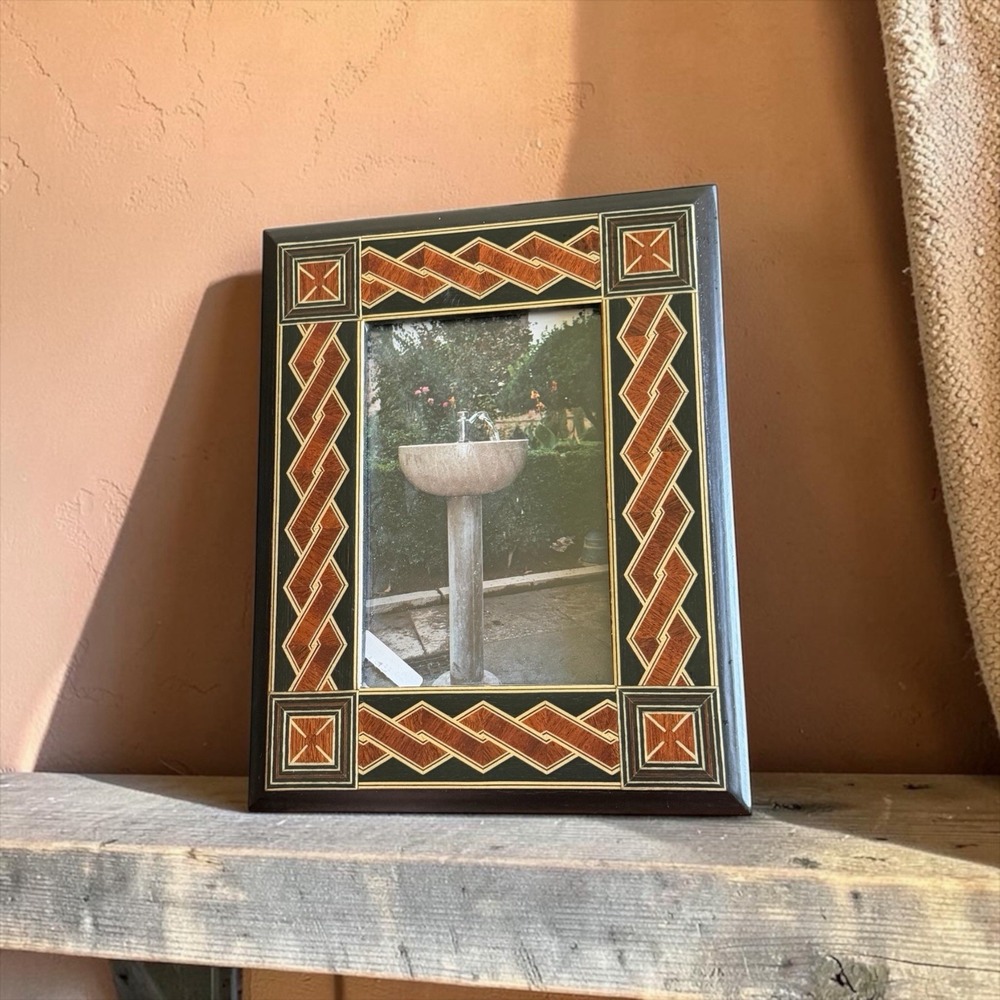Laguna Granada Spain Taracea Marquetry Inlaid Wood Picture Frame Handmade 4x6